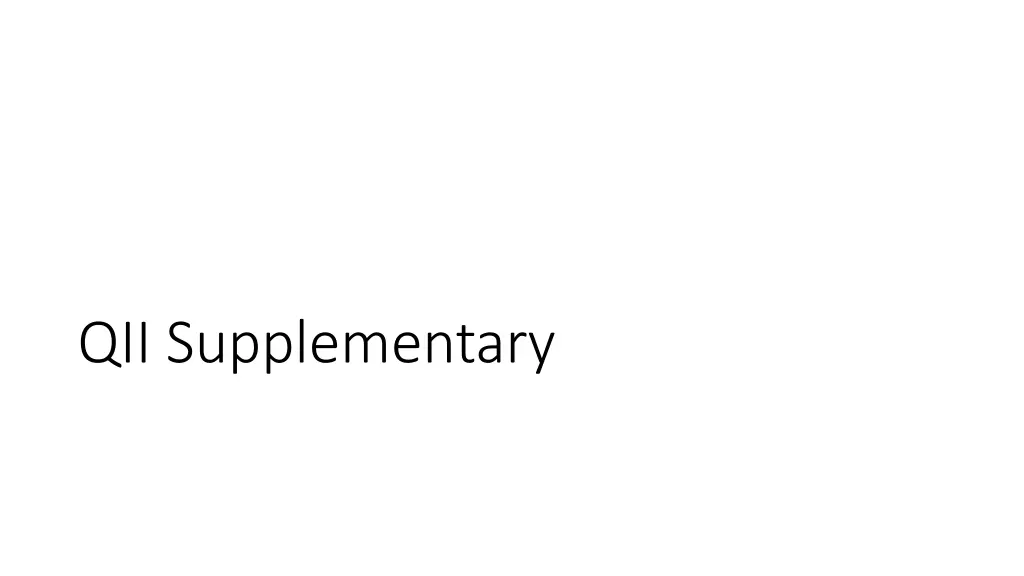 qii supplementary