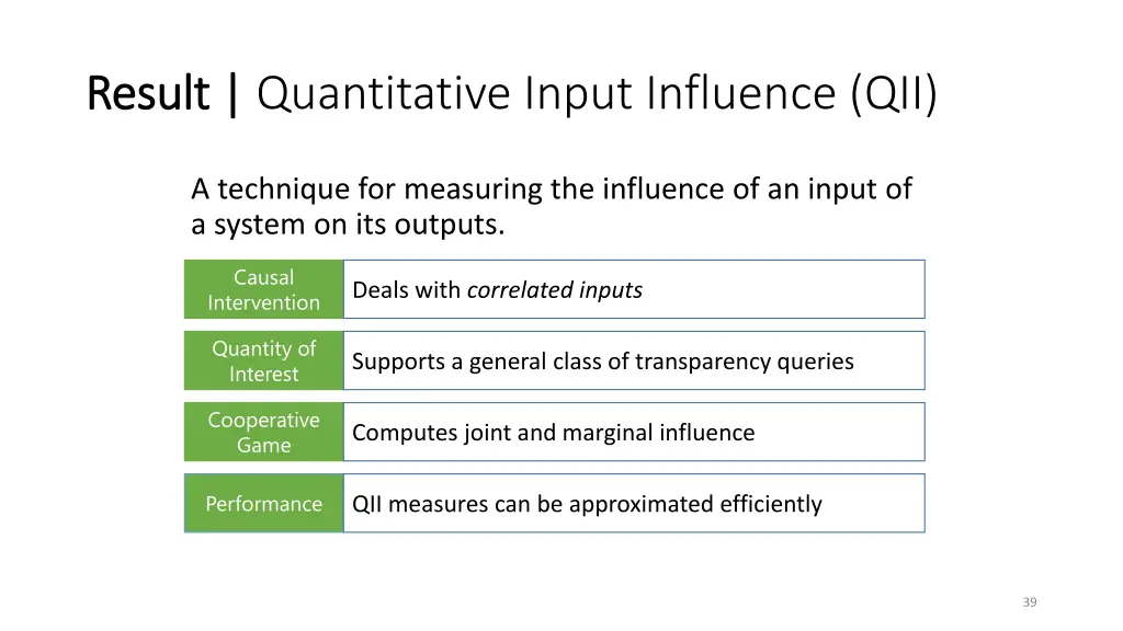 result result quantitative input influence qii 3