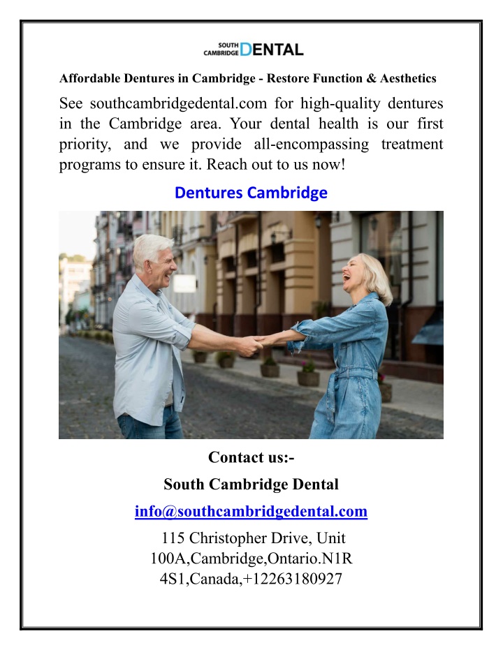 affordable dentures in cambridge restore function