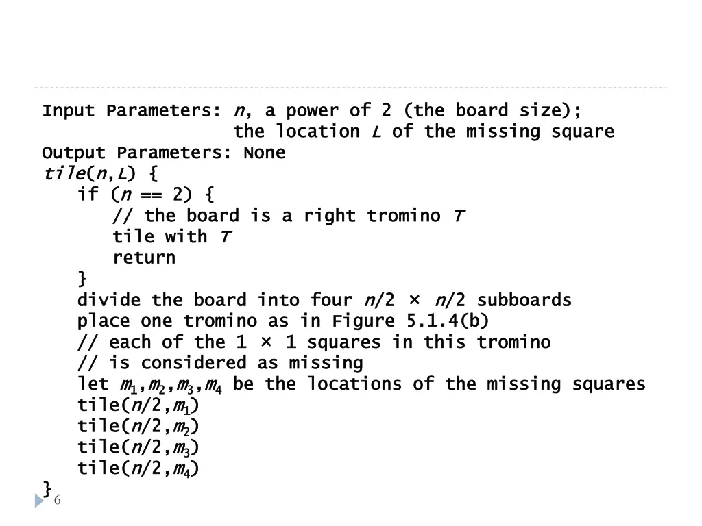 input parameters input parameters n n a power