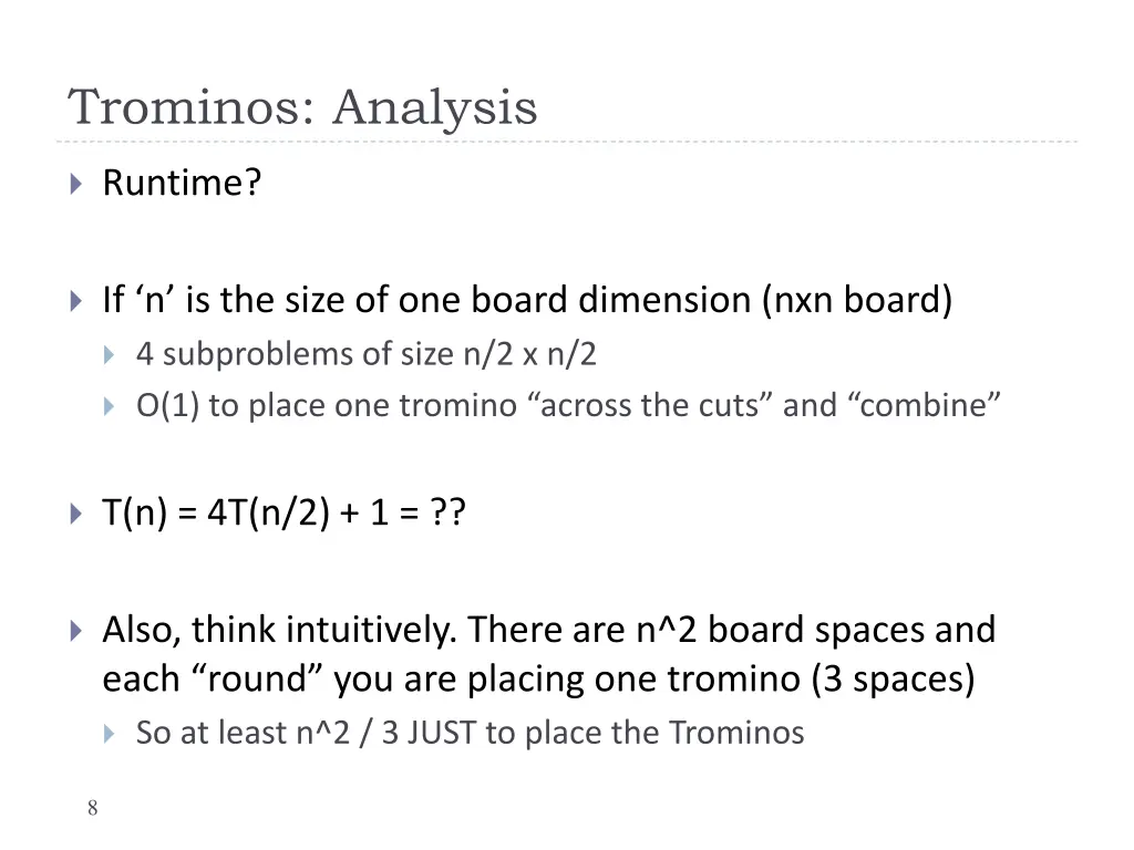 trominos analysis 1