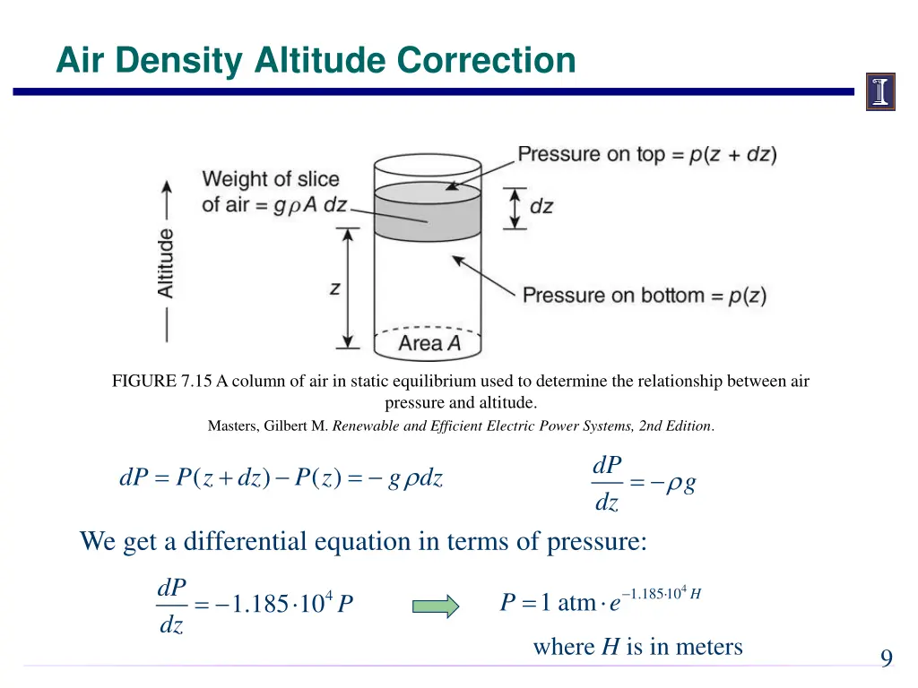 air density altitude correction