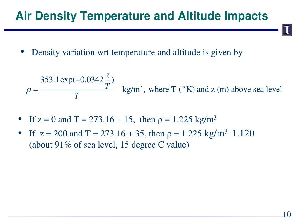 air density temperature and altitude impacts