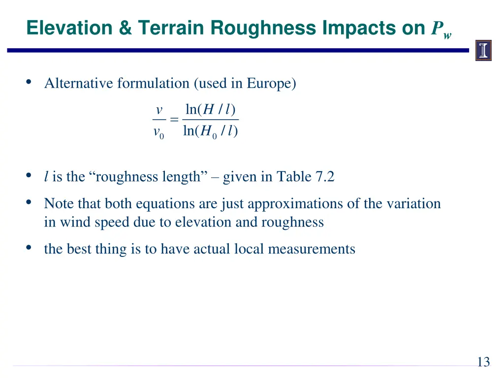 elevation terrain roughness impacts on p w 2
