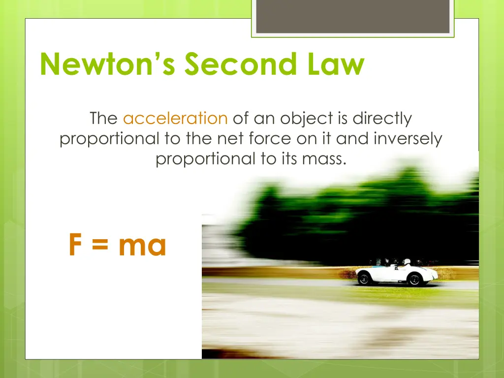 newton s second law