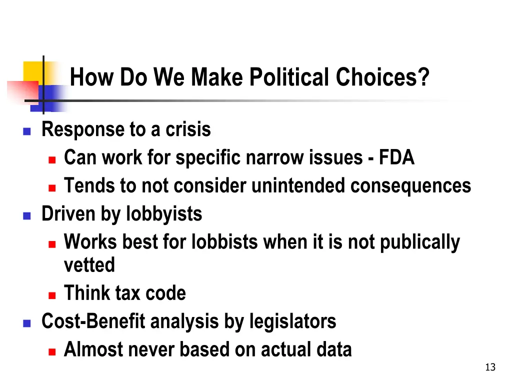 how do we make political choices