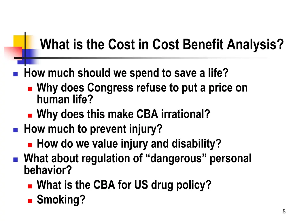 what is the cost in cost benefit analysis