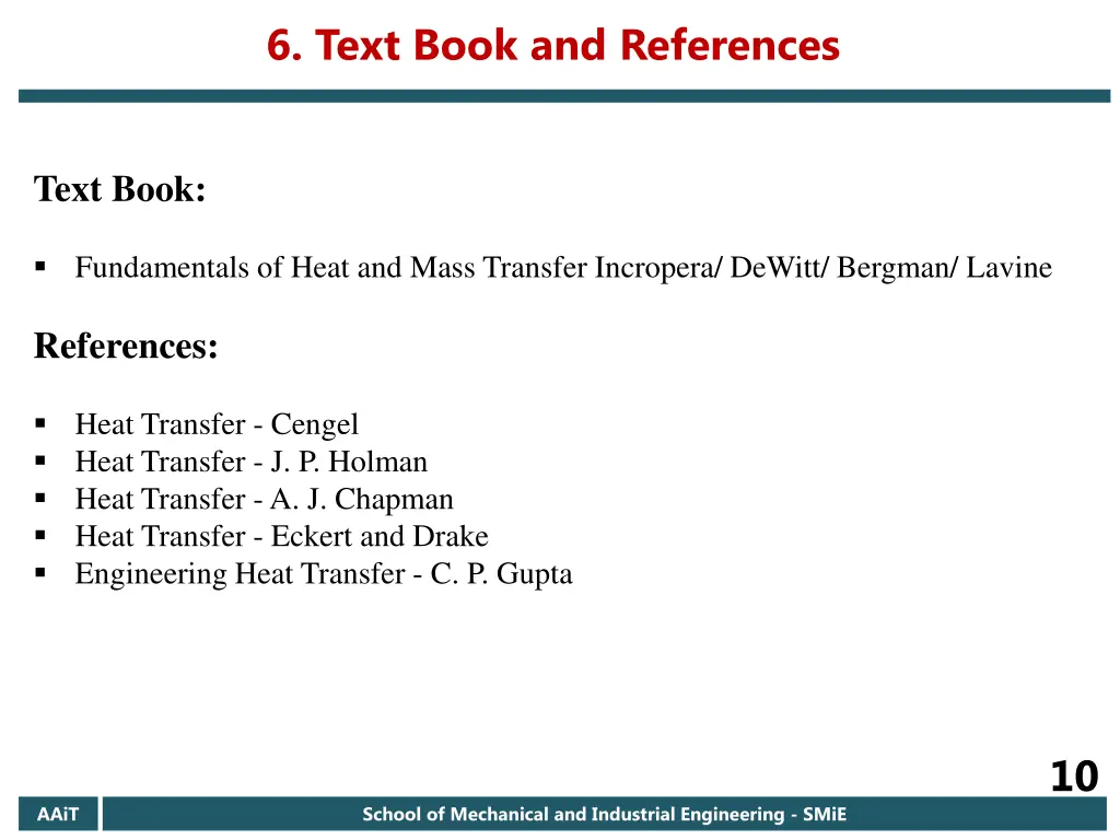6 text book and references