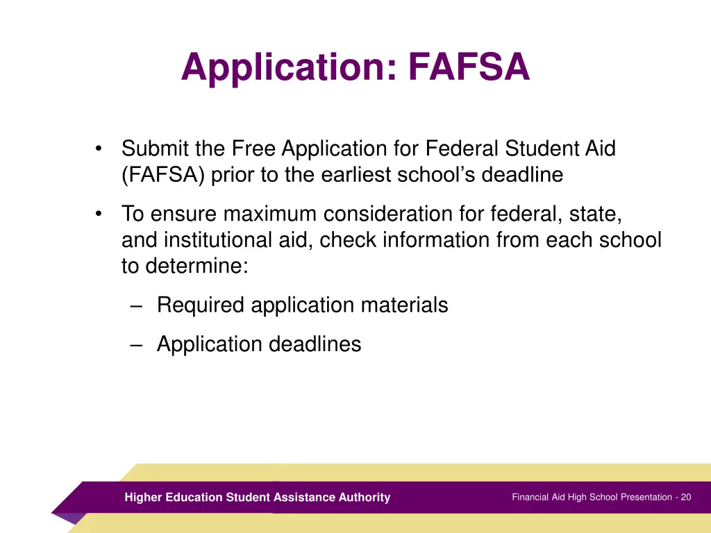application fafsa 1