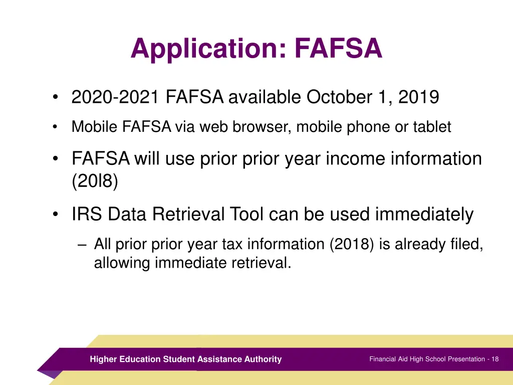 application fafsa