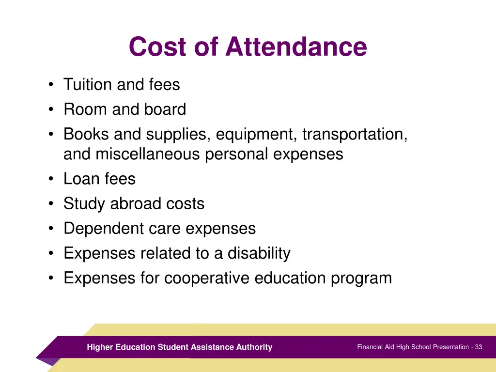 cost of attendance
