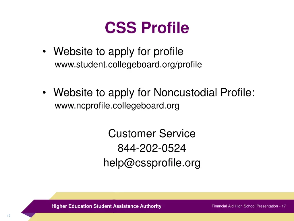 css profile