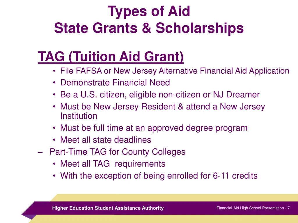 types of aid 1