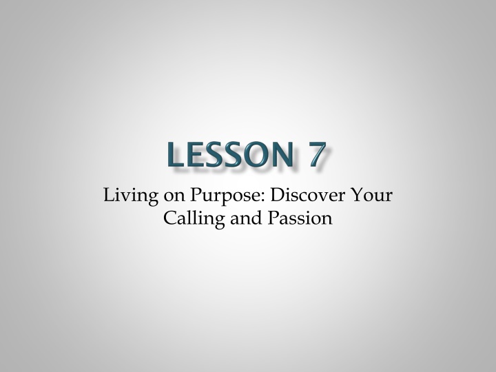 living on purpose discover your calling