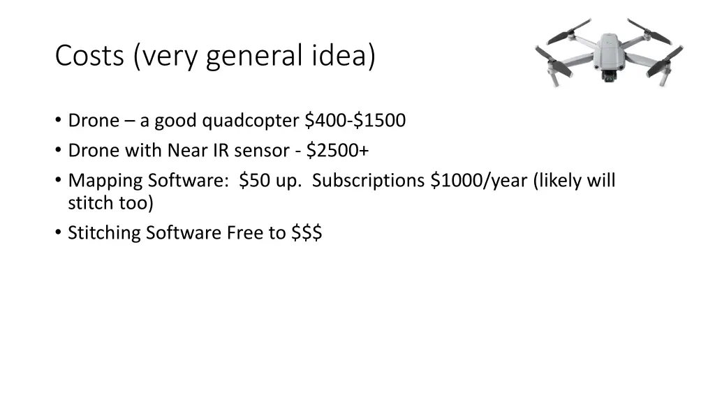 costs very general idea