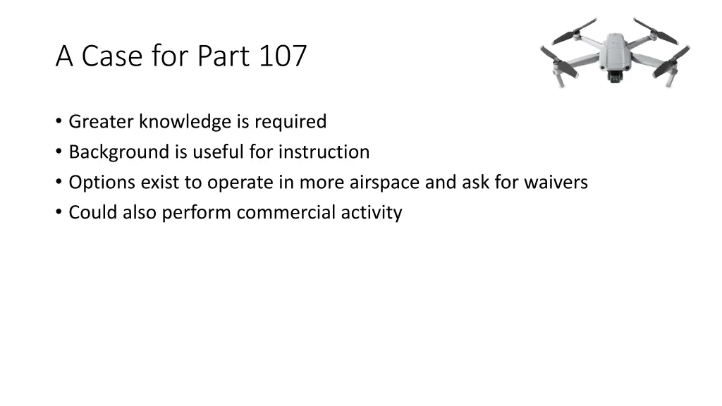 a case for part 107