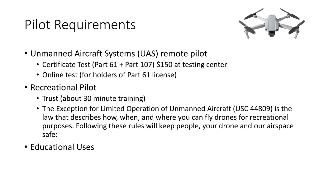 pilot requirements
