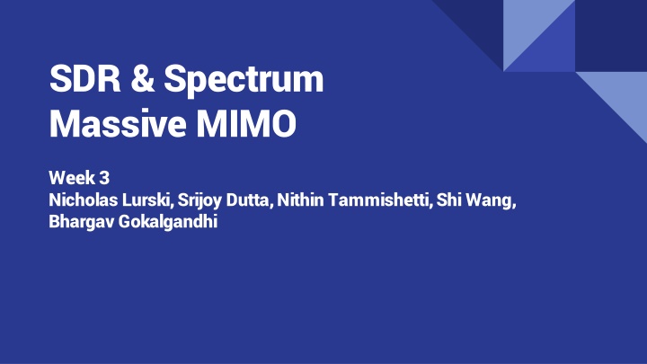 sdr spectrum massive mimo
