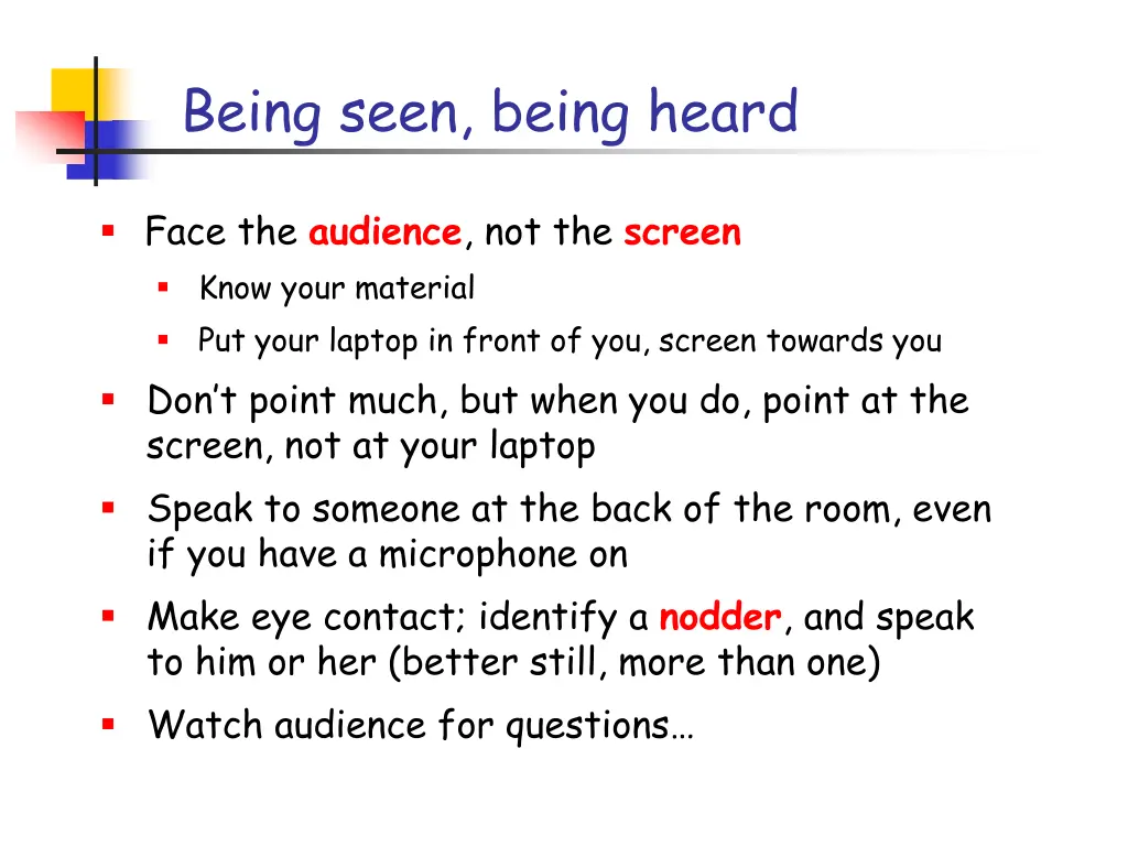 being seen being heard