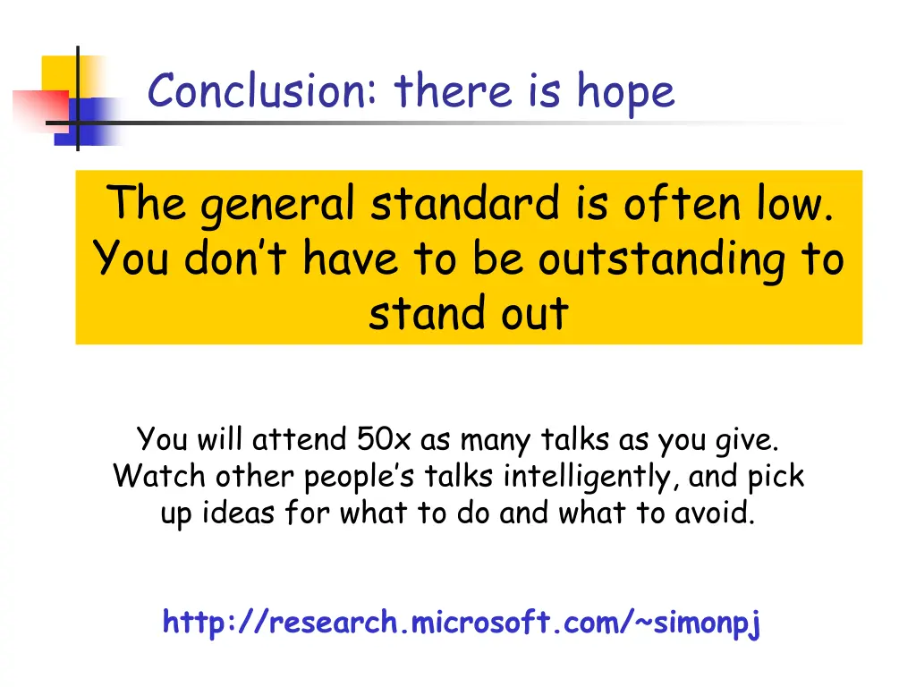 conclusion there is hope