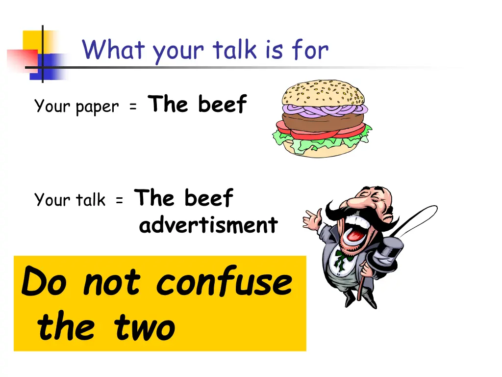 what your talk is for