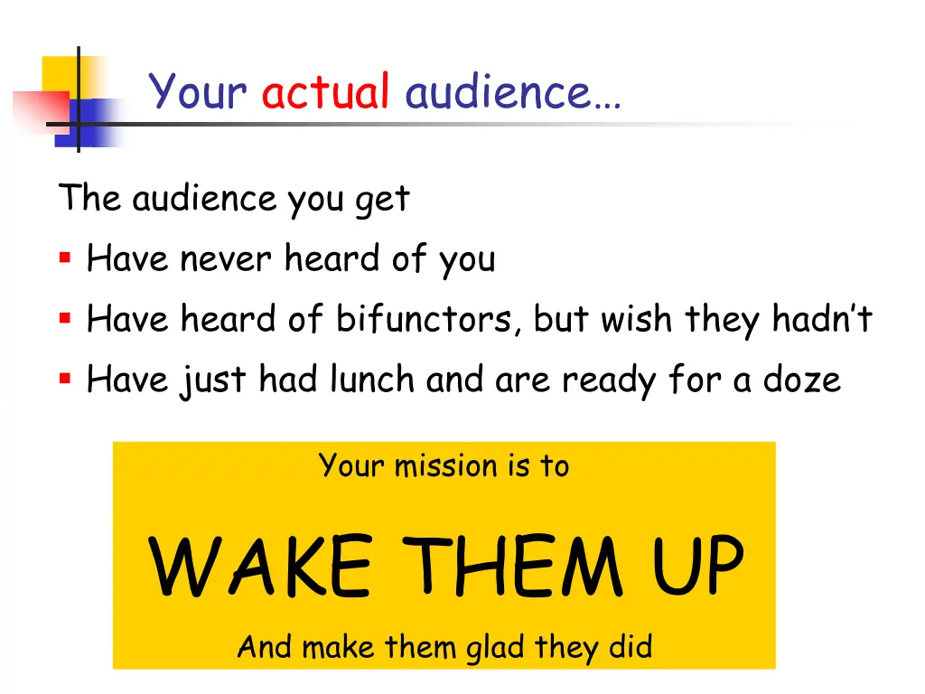 your actual audience