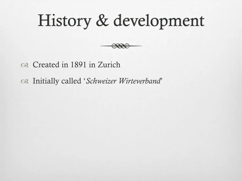 history development