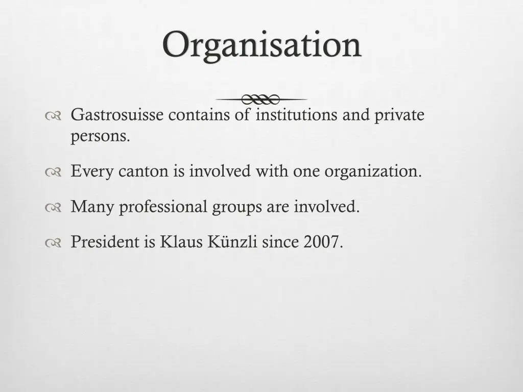 organisation