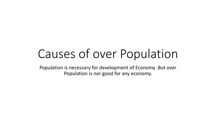 causes of over population