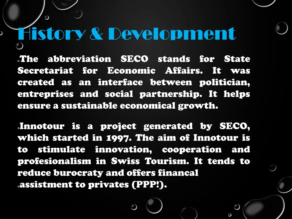 history development