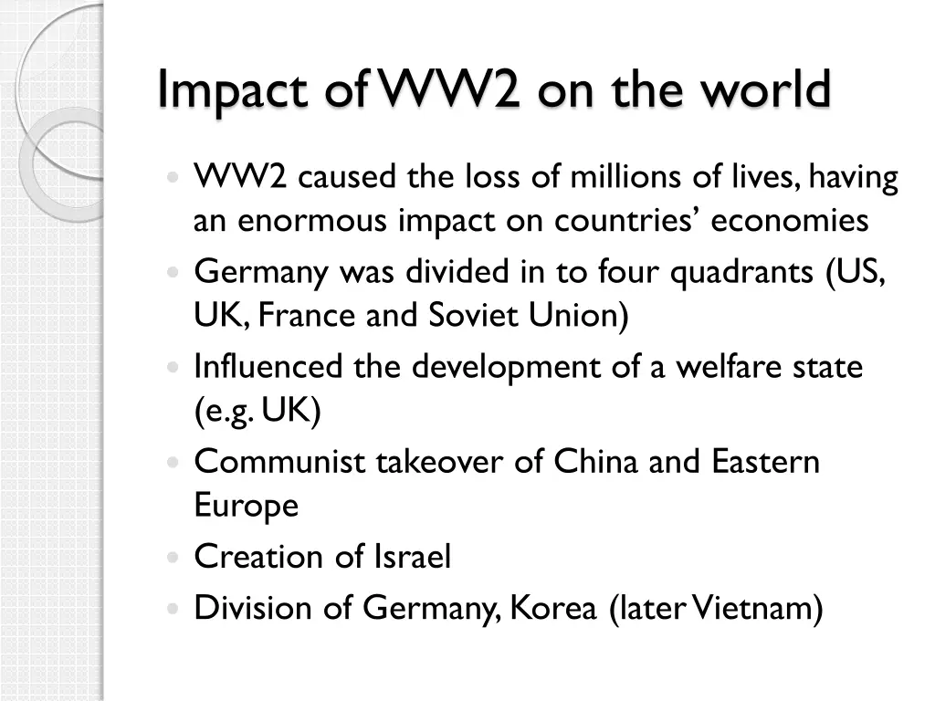 impact of ww2 on the world