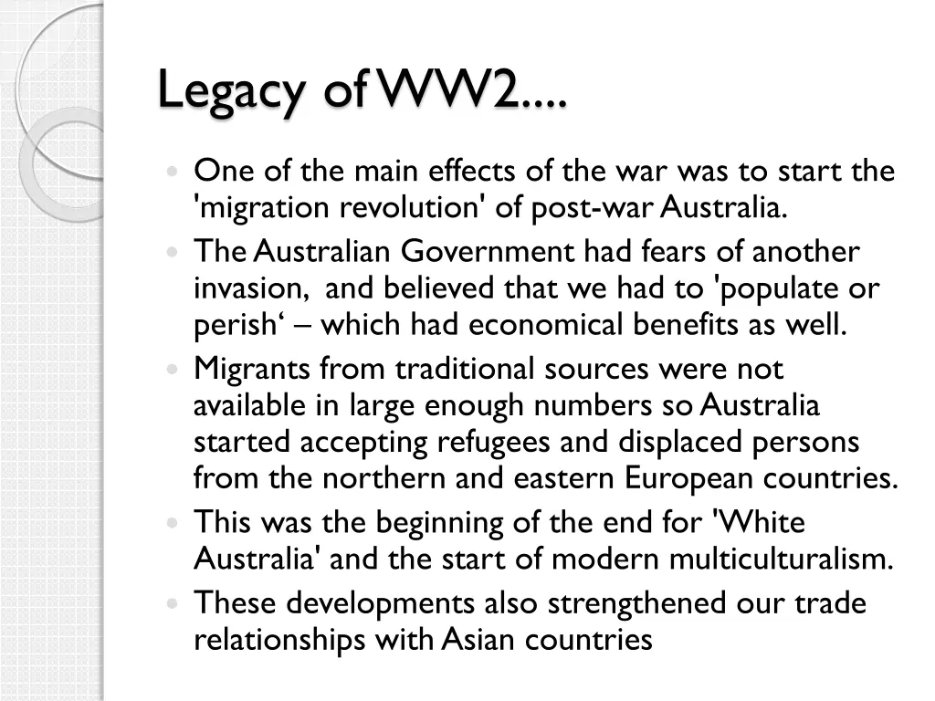 legacy of ww2