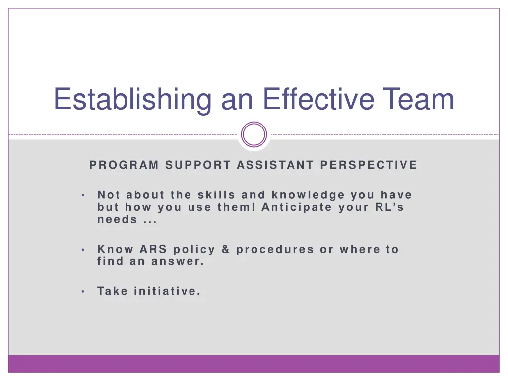 establishing an effective team 3