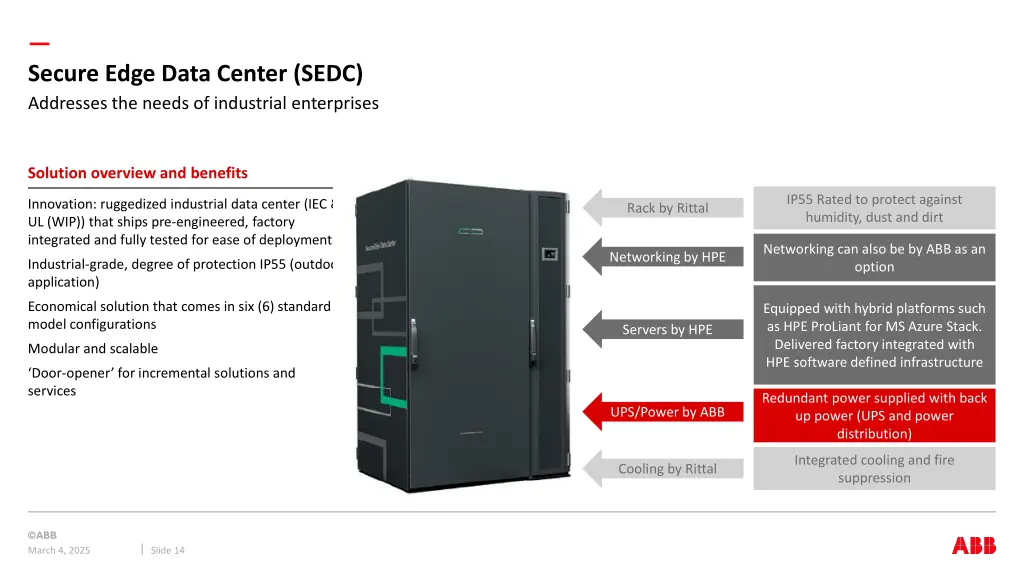 secure edge data center sedc addresses the needs