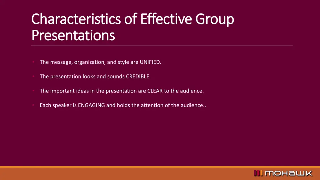 characteristics of effective group