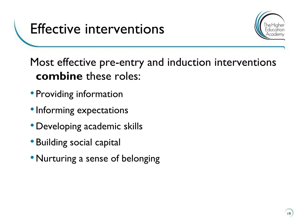 effective interventions