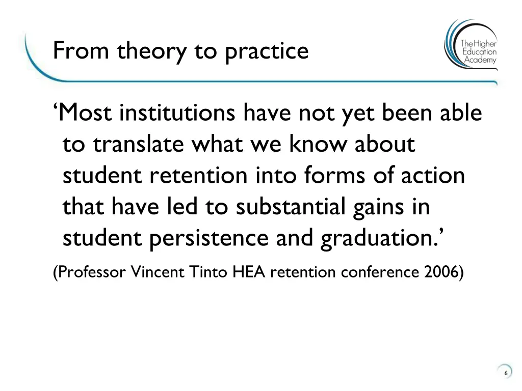 from theory to practice