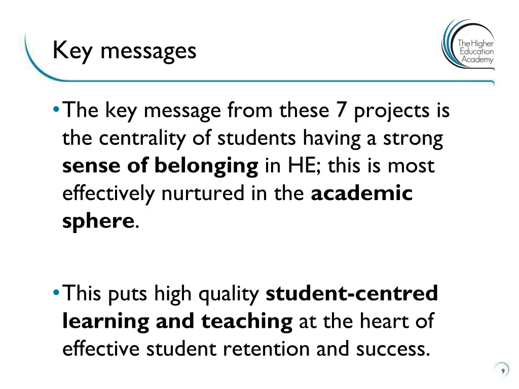 key messages
