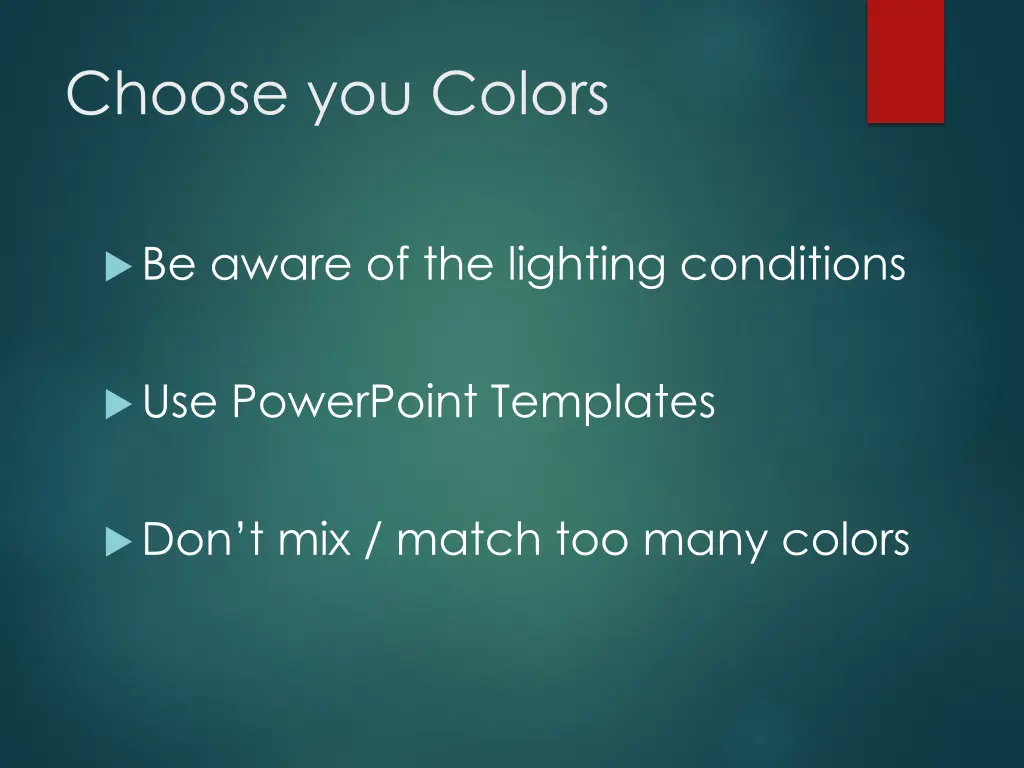 choose you colors