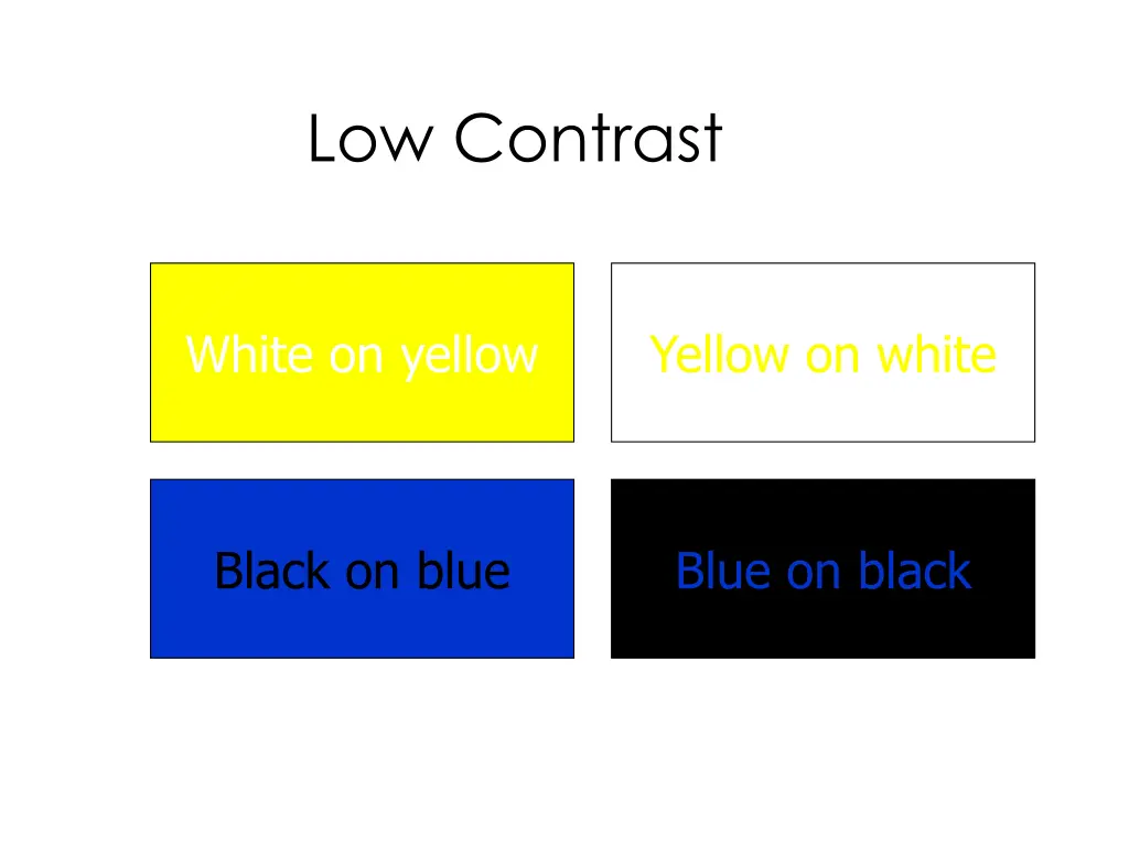 low contrast