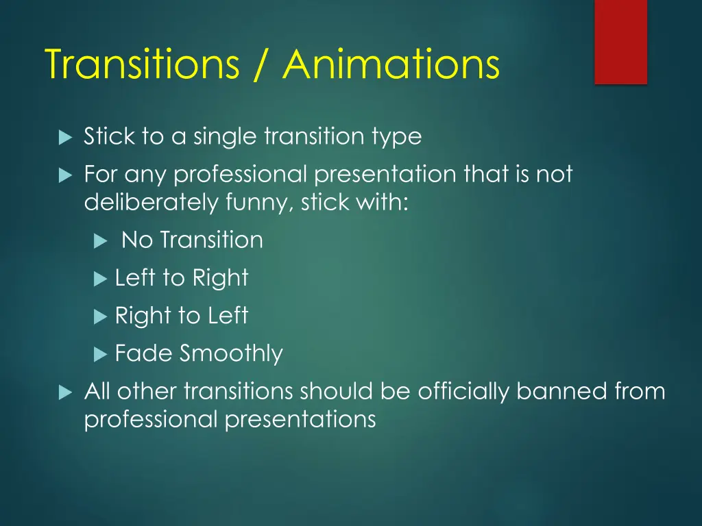 transitions animations