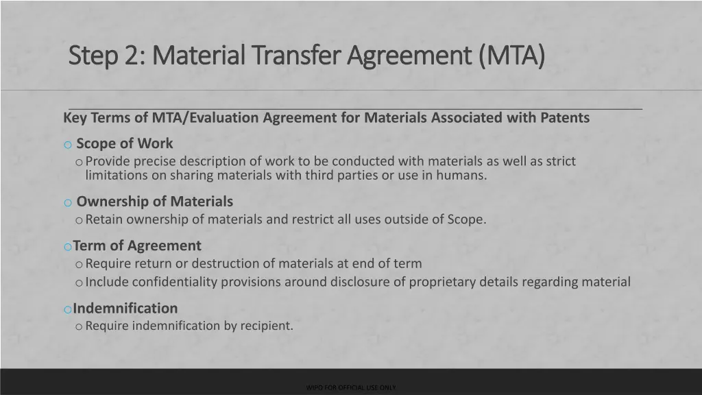 step 2 material transfer agreement mta step