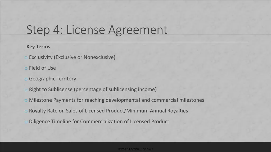 step 4 license agreement