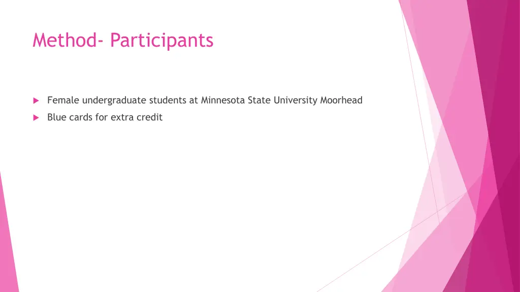 method participants