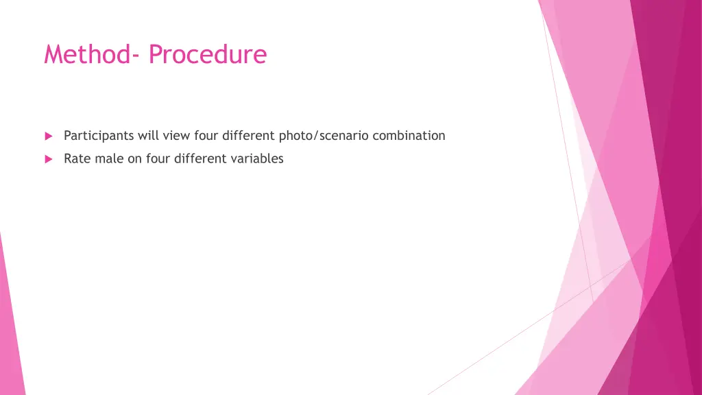 method procedure