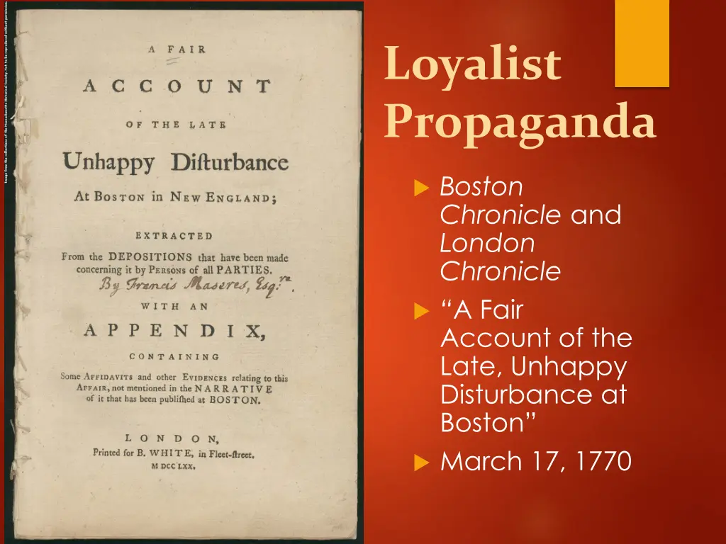 loyalist propaganda