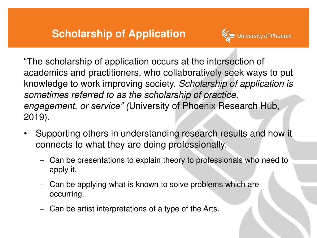 scholarship of application