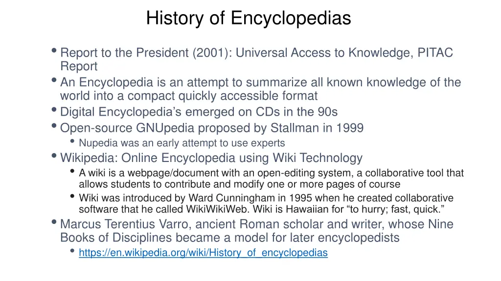history of encyclopedias