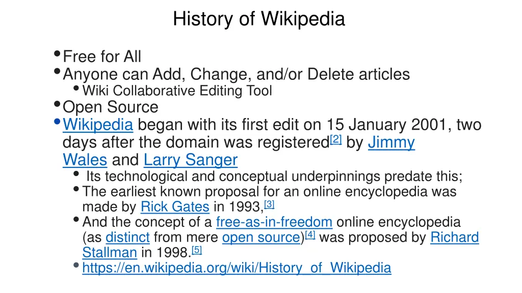 history of wikipedia