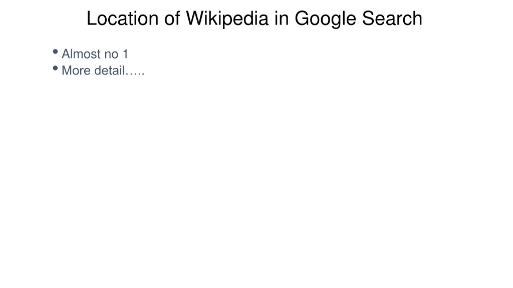 location of wikipedia in google search